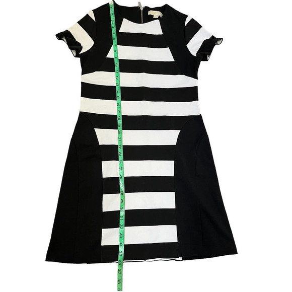 Michael Kors Black and White Colorblock Striped Dress - Picture 6 of 11